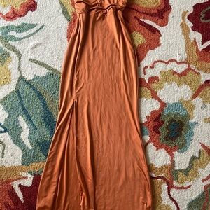 Oh Polly Rust Maxi Dress